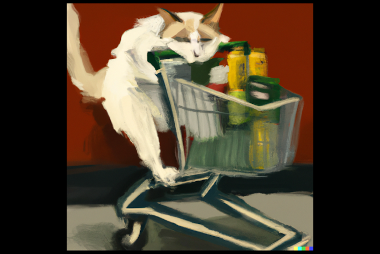 DALL·E 2023-05-18 13.58.38 - digital art of a cat pushing a grocery cart.png