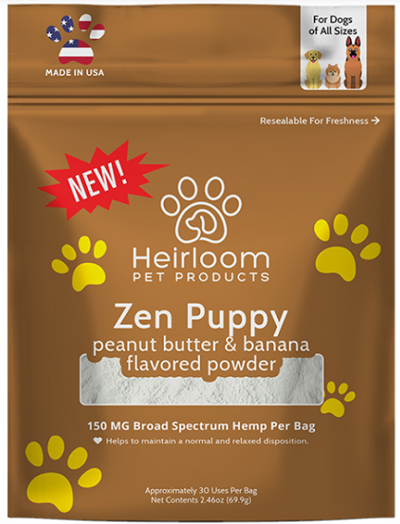 Heirloom-Pets-Zen-Puppy-peanut-butter-and-banana-flavored-powder