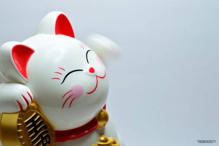 Lucky cat figurine from Asia